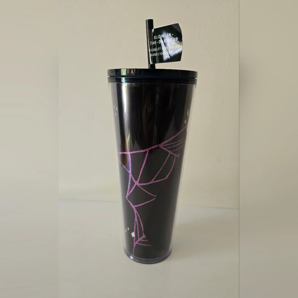 Starbucks Halloween Black Cat Glow-in-the-Dark Tumbler 24oz – NWT